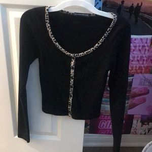 RARE BRANDY MELLVILE CHEETA PRINT LONG SLEEVE